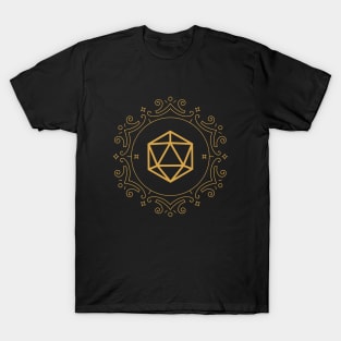 Polyhedral D20 Dice Monogram Deco T-Shirt